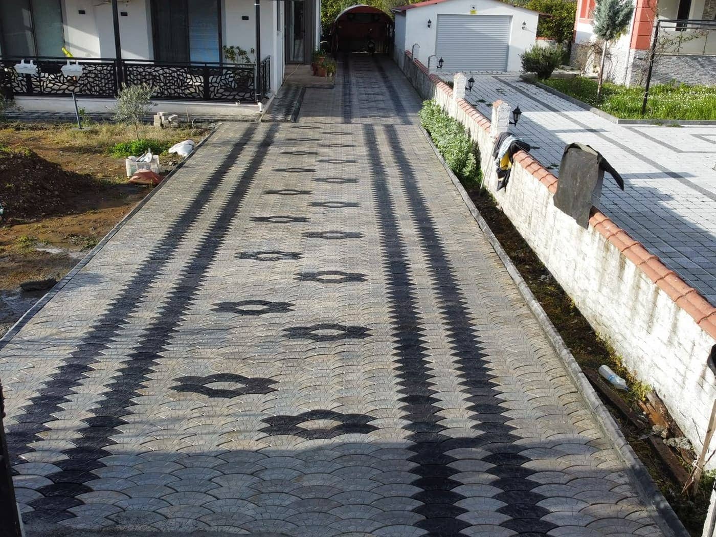 Villa Girişi Yelpaze Döşeme